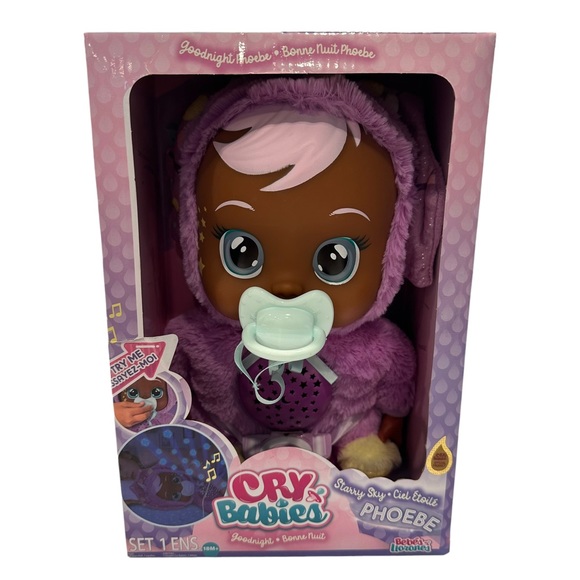 Cry Babies Goodnight Starry Sky ‘Phoebe’ Sucking Pacifier Night Light NIB - Picture 1 of 11